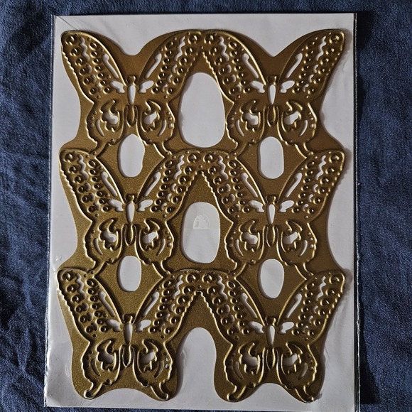 NEW ANNA GRIFFIN BUTTERFLY CUT & EMBOSS DIE SET OF 5 W/ Emboss Mat NEW‎ RARE - Picture 3 of 5